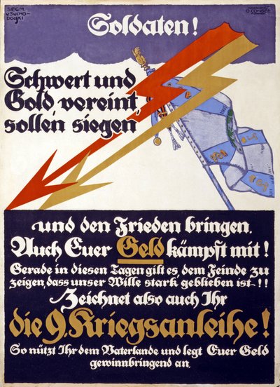 German WW1 fundraising campaign for the 9th War Loan by Siegmund von Suchodolski